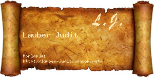 Lauber Judit névjegykártya